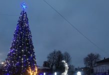 Рыбное украшают к Новому году