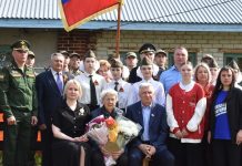 В Рыбновском округе прошел парад для одного ветерана